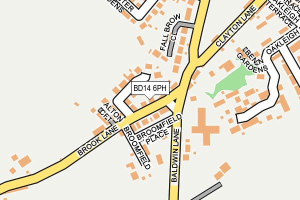 BD14 6PH map - OS OpenMap – Local (Ordnance Survey)