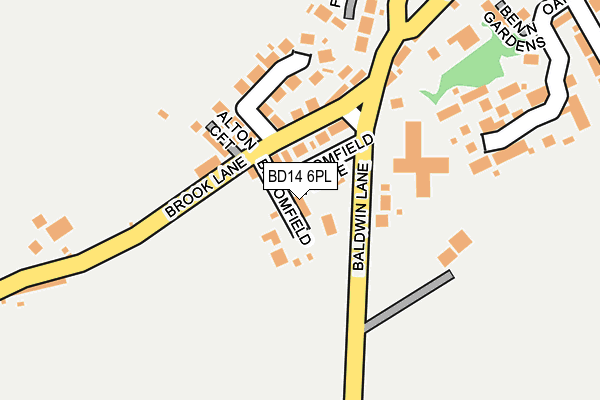BD14 6PL map - OS OpenMap – Local (Ordnance Survey)