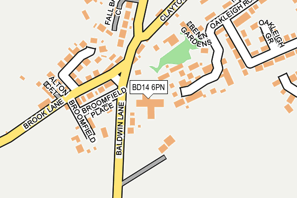 BD14 6PN map - OS OpenMap – Local (Ordnance Survey)