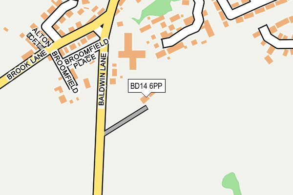 BD14 6PP map - OS OpenMap – Local (Ordnance Survey)
