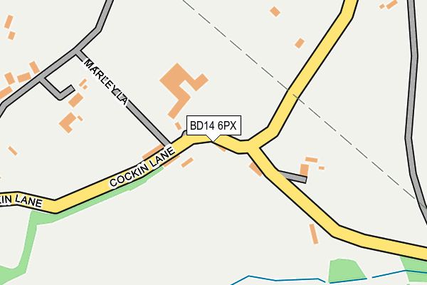 BD14 6PX map - OS OpenMap – Local (Ordnance Survey)