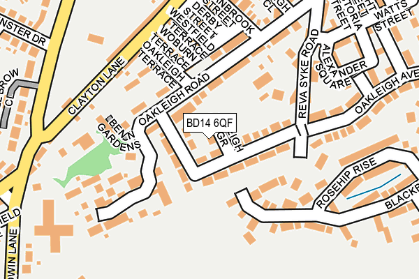 BD14 6QF map - OS OpenMap – Local (Ordnance Survey)