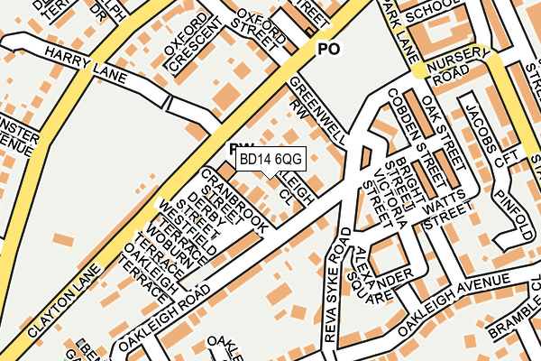 BD14 6QG map - OS OpenMap – Local (Ordnance Survey)