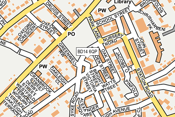 BD14 6QP map - OS OpenMap – Local (Ordnance Survey)
