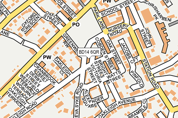BD14 6QR map - OS OpenMap – Local (Ordnance Survey)