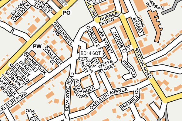 BD14 6QT map - OS OpenMap – Local (Ordnance Survey)