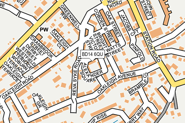 BD14 6QU map - OS OpenMap – Local (Ordnance Survey)