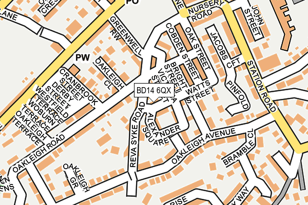 BD14 6QX map - OS OpenMap – Local (Ordnance Survey)