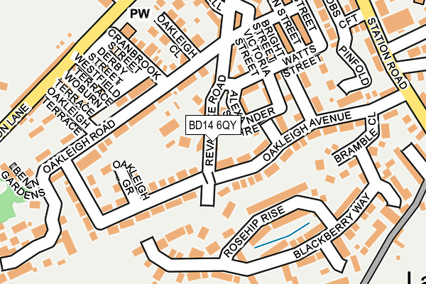 BD14 6QY map - OS OpenMap – Local (Ordnance Survey)