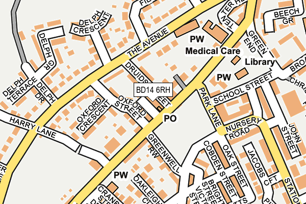 BD14 6RH map - OS OpenMap – Local (Ordnance Survey)
