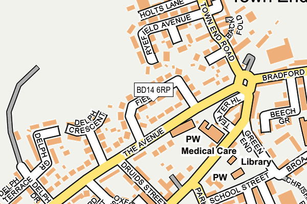 BD14 6RP map - OS OpenMap – Local (Ordnance Survey)