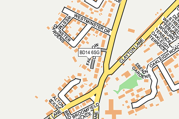 BD14 6SG map - OS OpenMap – Local (Ordnance Survey)
