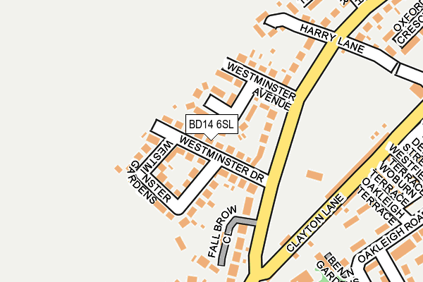 BD14 6SL map - OS OpenMap – Local (Ordnance Survey)