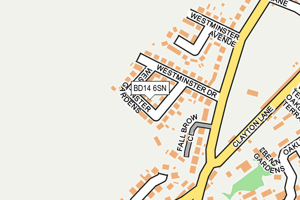 BD14 6SN map - OS OpenMap – Local (Ordnance Survey)