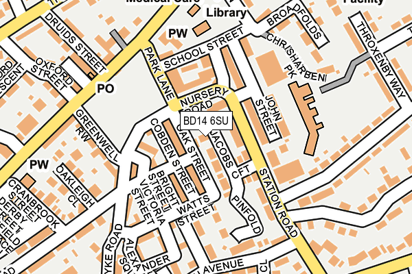 BD14 6SU map - OS OpenMap – Local (Ordnance Survey)