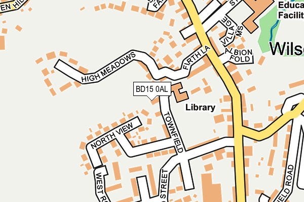 BD15 0AL map - OS OpenMap – Local (Ordnance Survey)