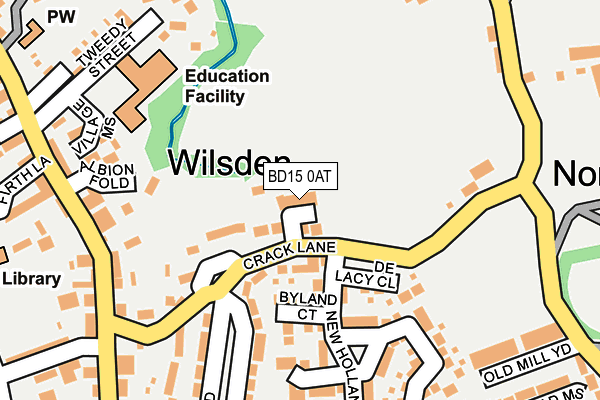 BD15 0AT map - OS OpenMap – Local (Ordnance Survey)