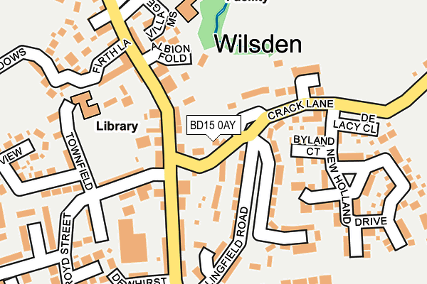 BD15 0AY map - OS OpenMap – Local (Ordnance Survey)