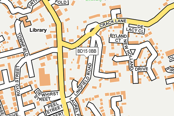 BD15 0BB map - OS OpenMap – Local (Ordnance Survey)