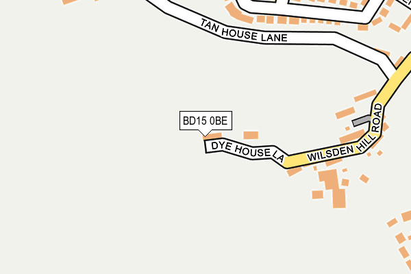BD15 0BE map - OS OpenMap – Local (Ordnance Survey)