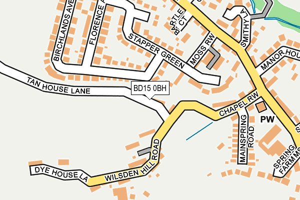 BD15 0BH map - OS OpenMap – Local (Ordnance Survey)