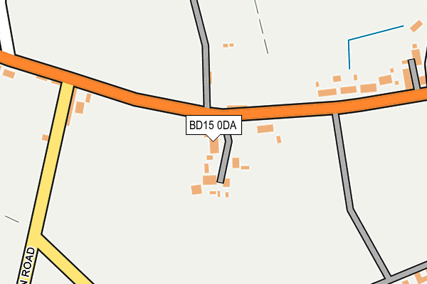 BD15 0DA map - OS OpenMap – Local (Ordnance Survey)