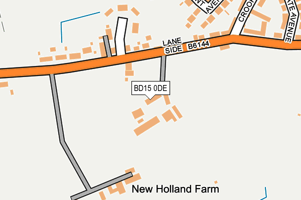 BD15 0DE map - OS OpenMap – Local (Ordnance Survey)