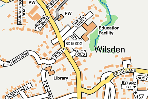 BD15 0DG map - OS OpenMap – Local (Ordnance Survey)