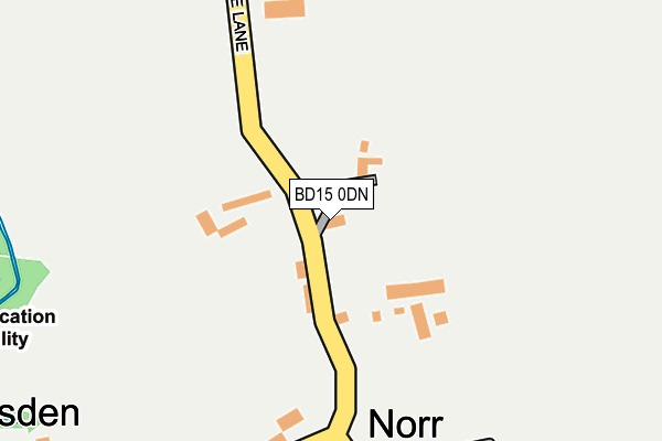 BD15 0DN map - OS OpenMap – Local (Ordnance Survey)