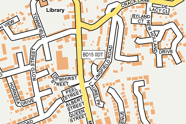BD15 0DT map - OS OpenMap – Local (Ordnance Survey)