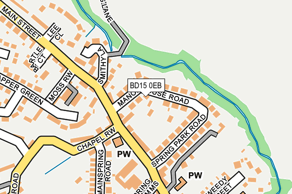 BD15 0EB map - OS OpenMap – Local (Ordnance Survey)