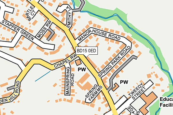 BD15 0ED map - OS OpenMap – Local (Ordnance Survey)