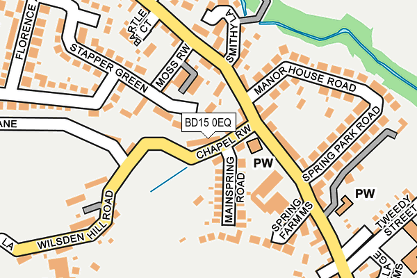BD15 0EQ map - OS OpenMap – Local (Ordnance Survey)