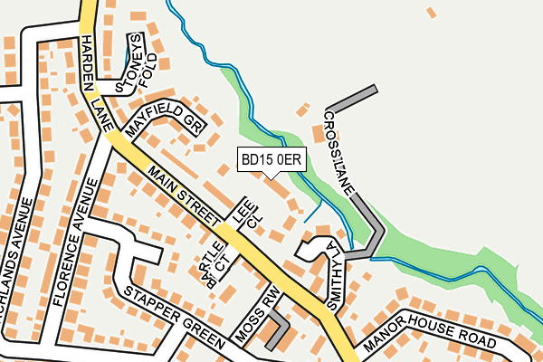 BD15 0ER map - OS OpenMap – Local (Ordnance Survey)