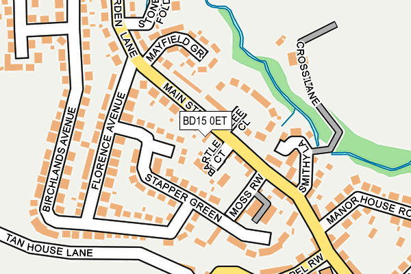BD15 0ET map - OS OpenMap – Local (Ordnance Survey)