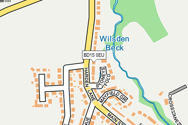 BD15 0EU map - OS OpenMap – Local (Ordnance Survey)