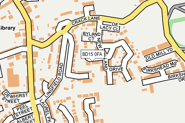 BD15 0FA map - OS OpenMap – Local (Ordnance Survey)