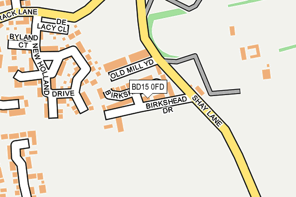 BD15 0FD map - OS OpenMap – Local (Ordnance Survey)