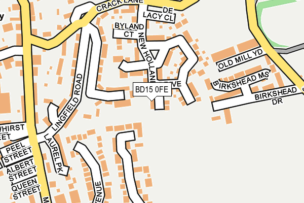 BD15 0FE map - OS OpenMap – Local (Ordnance Survey)