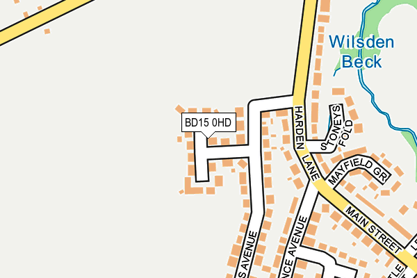 BD15 0HD map - OS OpenMap – Local (Ordnance Survey)