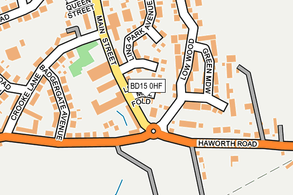 BD15 0HF map - OS OpenMap – Local (Ordnance Survey)