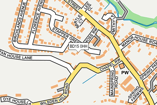 BD15 0HH map - OS OpenMap – Local (Ordnance Survey)