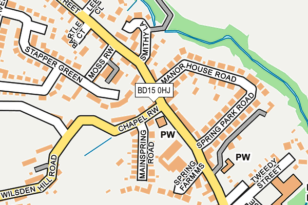 BD15 0HJ map - OS OpenMap – Local (Ordnance Survey)