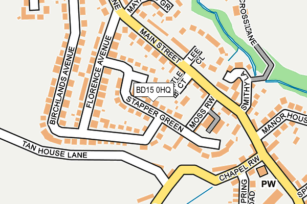 BD15 0HQ map - OS OpenMap – Local (Ordnance Survey)