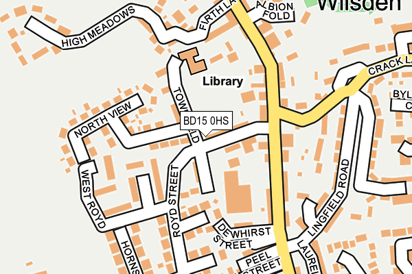 BD15 0HS map - OS OpenMap – Local (Ordnance Survey)