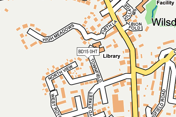 BD15 0HT map - OS OpenMap – Local (Ordnance Survey)