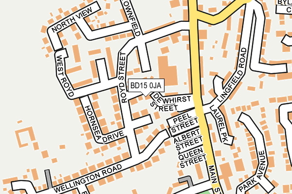 BD15 0JA map - OS OpenMap – Local (Ordnance Survey)