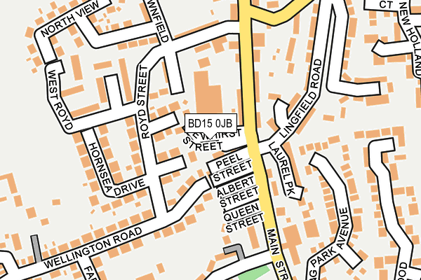 BD15 0JB map - OS OpenMap – Local (Ordnance Survey)