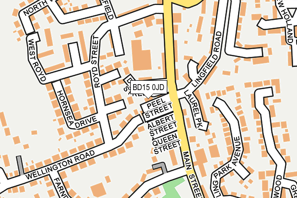 BD15 0JD map - OS OpenMap – Local (Ordnance Survey)