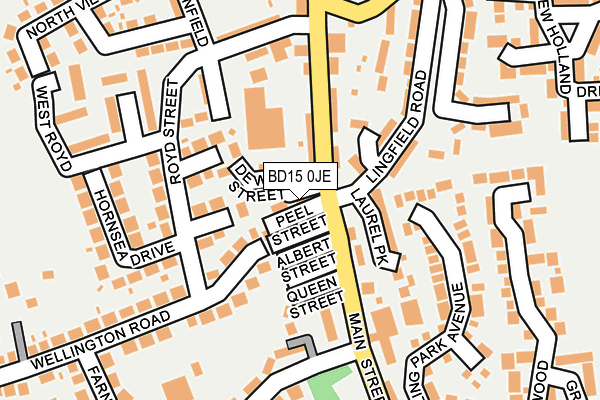 BD15 0JE map - OS OpenMap – Local (Ordnance Survey)